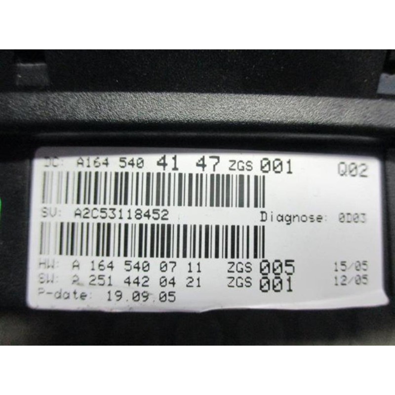 MERCEDES-BENZ INSTRUMENT PANEL MERCEDES-BENZ Classe M (W164) 2005>2011 used