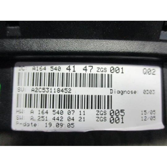 INSTRUMENT PANEL MERCEDES-BENZ Classe M (W164) 2005>2011 used