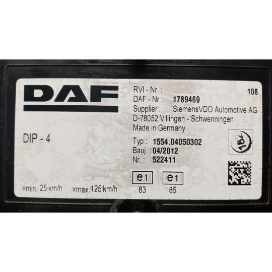 INSTRUMENT PANEL DAF 85CF used