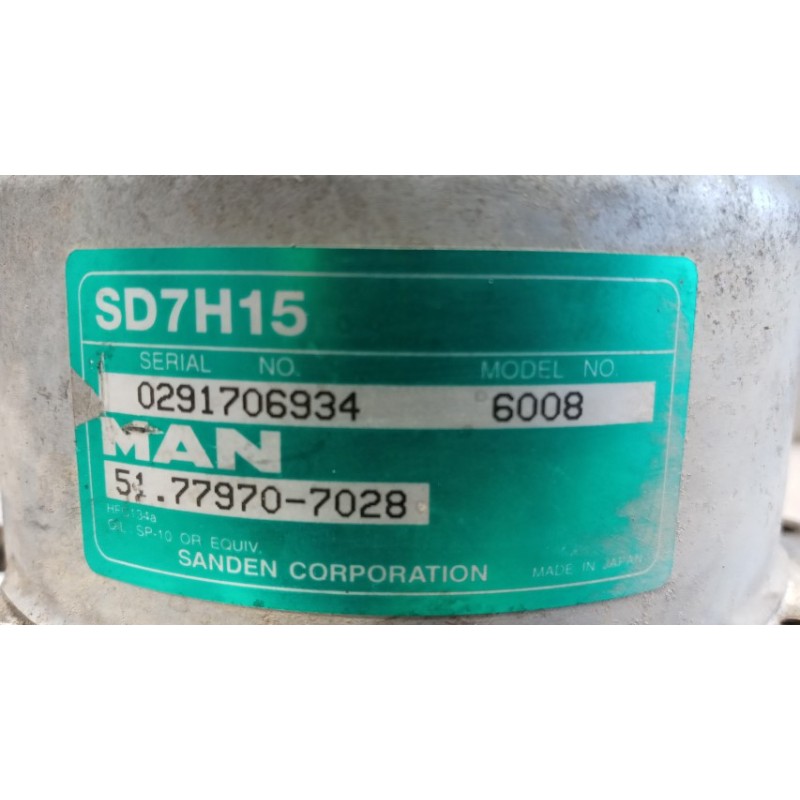 MAN AIR CONDITIONER COMPRESSOR MAN TGX euro 6 used