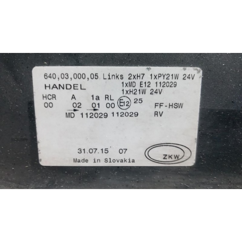 MAN FARO ANTERIORE SINISTRO MAN TGS usato