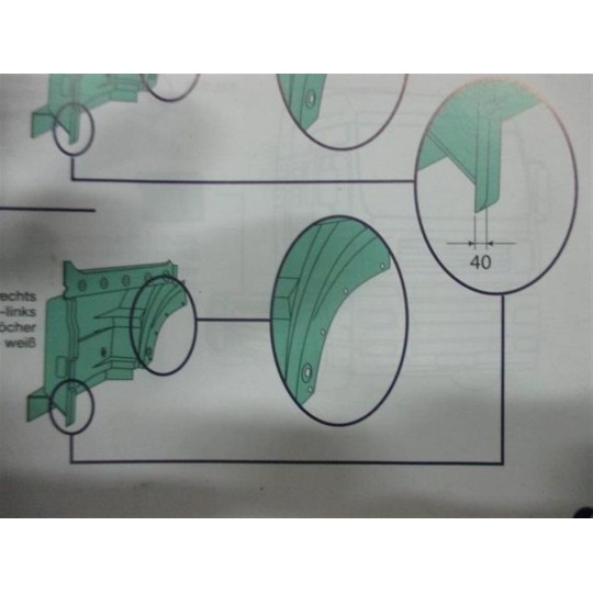 LEFT FRONT MUDGUARD  MAN TG-A 2000>2007 used