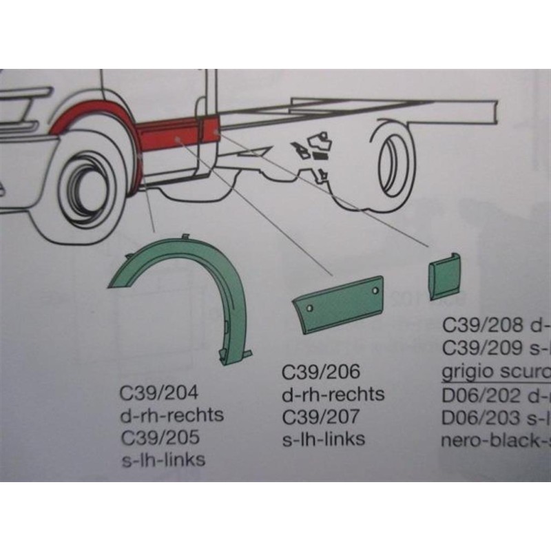 IVECO PLASTICHE ESTERNE VARIE IVECO Daily 2000>2006 nuovo