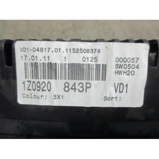 INSTRUMENT PANEL SKODA Octavia 2008>2012 used