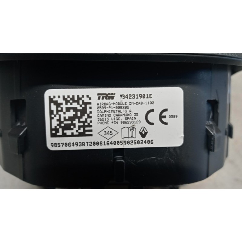 RENAULT KIT AIR BAG RENAULT Captur 2019> usato