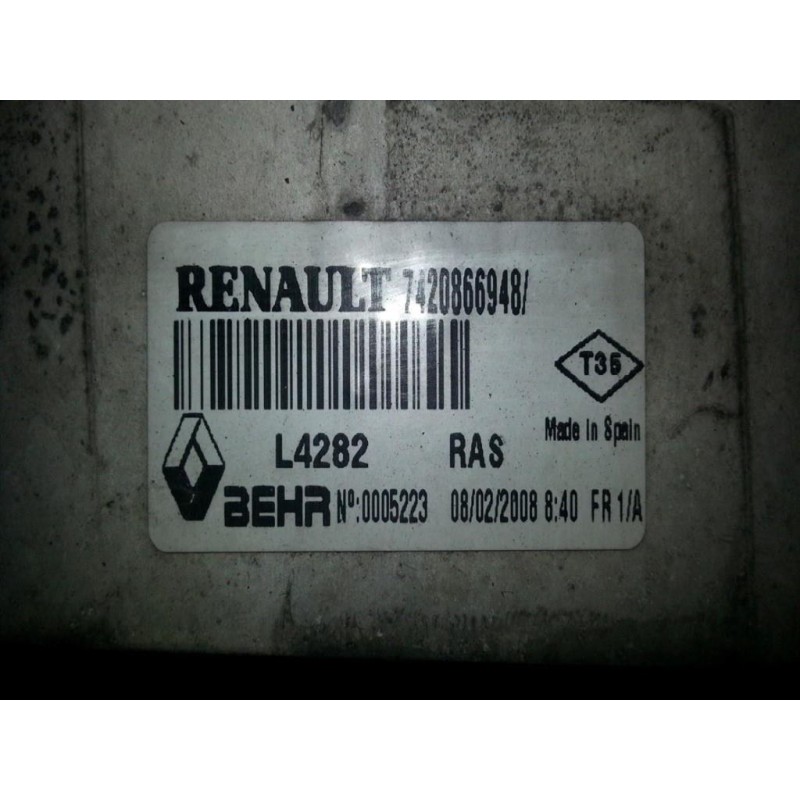 RENAULT van INTERCOOLERS HEAT RADIATOR  RENAULT van Mascott used