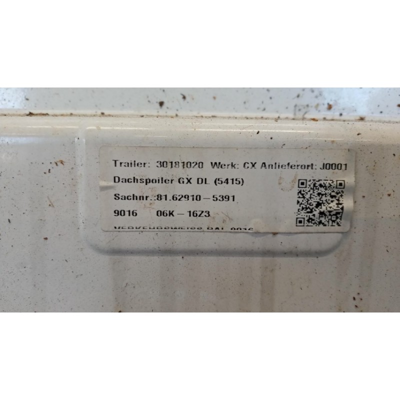 MAN SPOILER SOPRA CABINA MAN TGX euro 6 usato