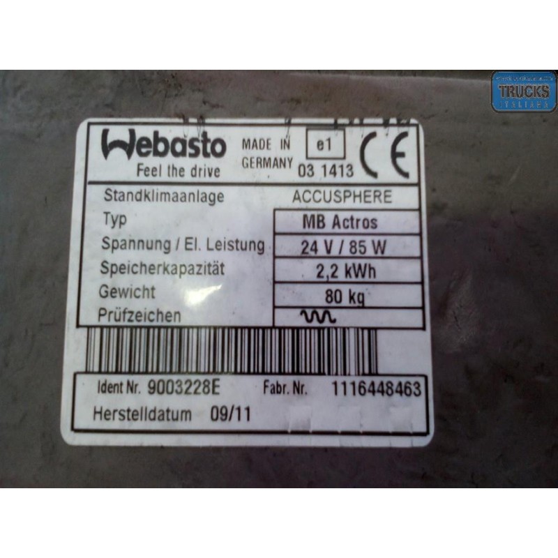MERCEDES-BENZ truck WEBASTO MERCEDES-BENZ truck Actros euro 5 2008>2013 usato