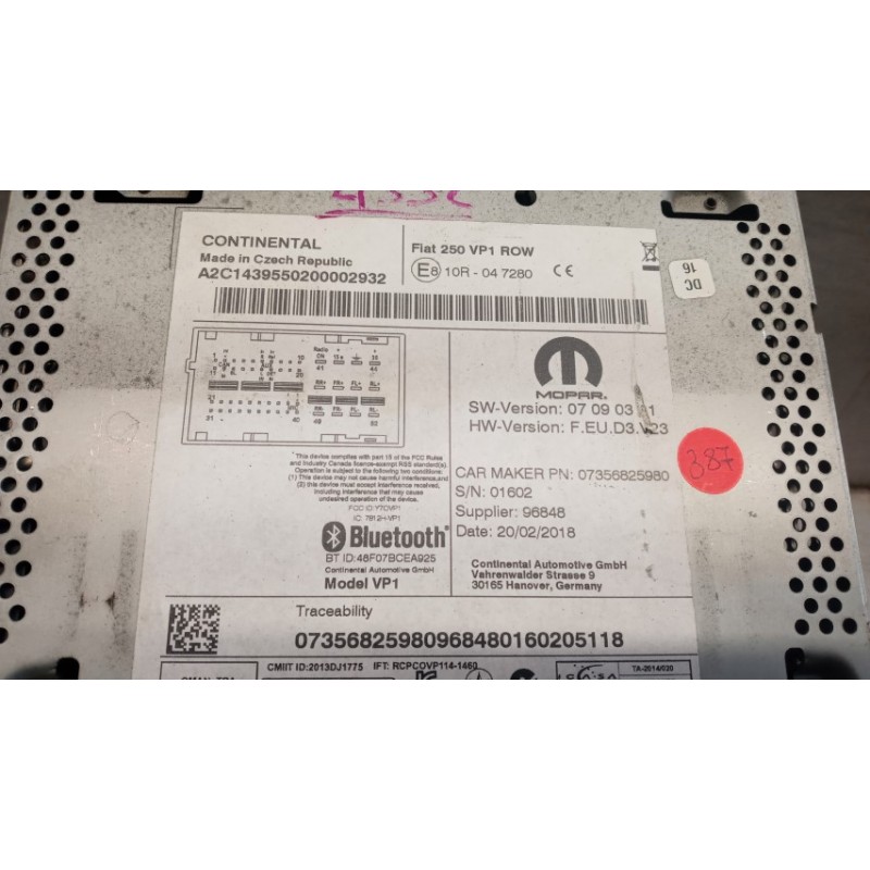 CITROEN CAR RADIO CITROEN Jumper 2014> used