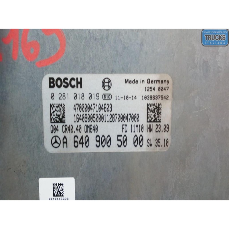 MERCEDES-BENZ CENTRALINA MOTORE MERCEDES-BENZ Classe A (W169) 2008>2012 usato