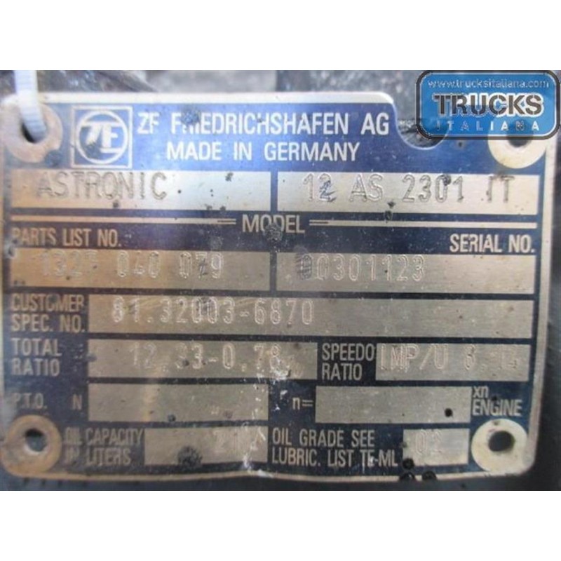 MAN GEARBOXES  MAN TG-A 2000>2007 used