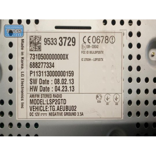 AUTORADIO CHEVROLET Trax  2013>2016 usato