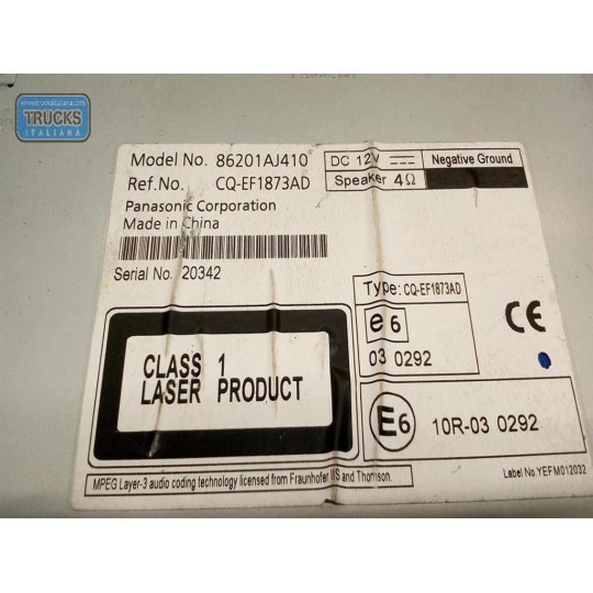 AUTORADIO SUBARU Outback 2009>2015 usato