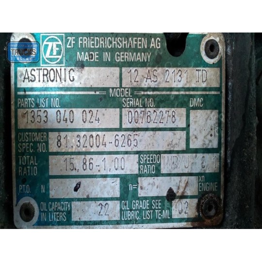 GEARBOXES  MAN TGX  used