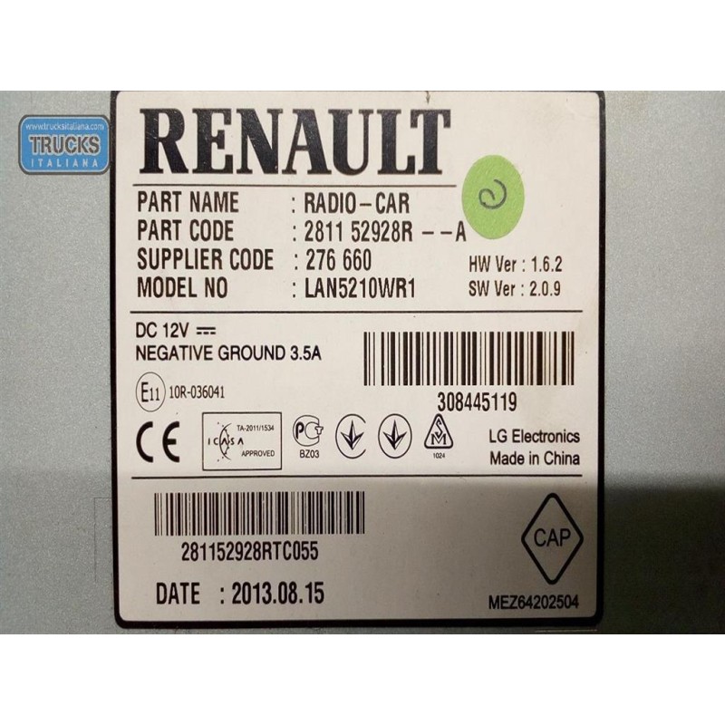 RENAULT NAVIGAZIONE RENAULT Clio 2012>2016 usato