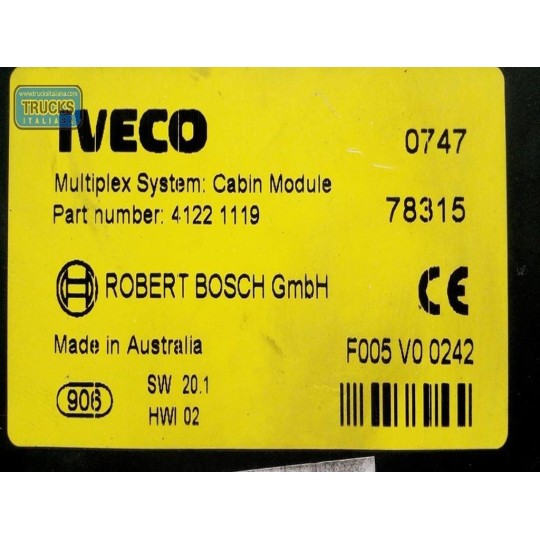 CENTRALINE VARIE C IVECO Stralis 2007>2013 usato