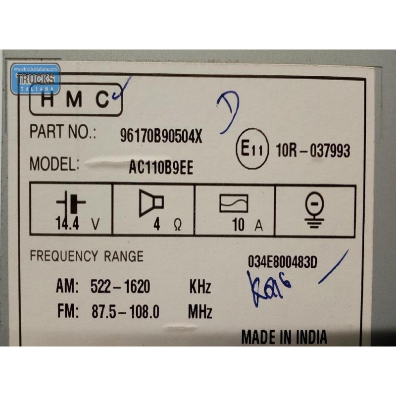 HYUNDAI AUTORADIO HYUNDAI i10 2013>2016 usato