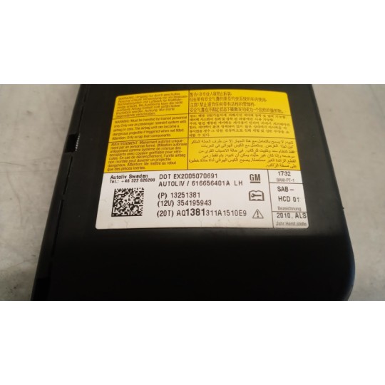 AIR BAG LATERALE SINISTRO OPEL Astra J 2009>2012 usato