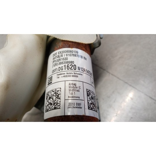 AIR BAG TETTO DESTRO OPEL Astra J 2009>2012 usato