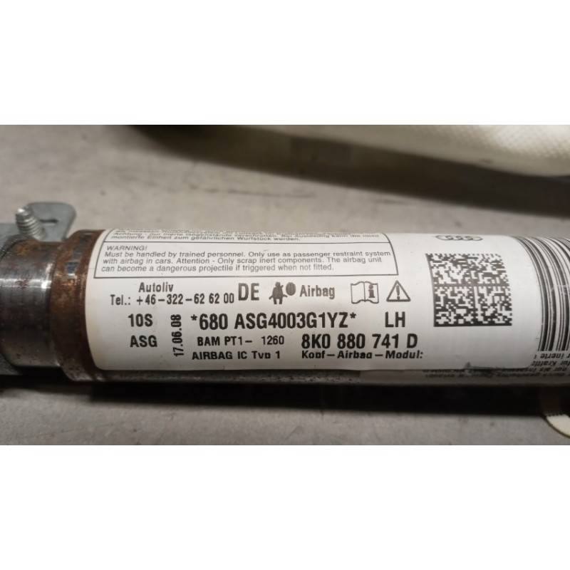 AUDI LEFT ROOF AIR BAG AUDI A4 2007>2011 used