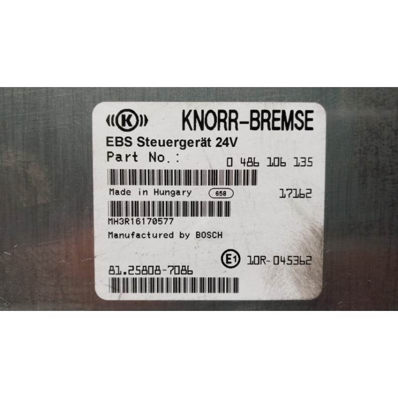 MAN CENTRALINA EBS CONTROLLO FRENATA MAN TGX euro 6 usato