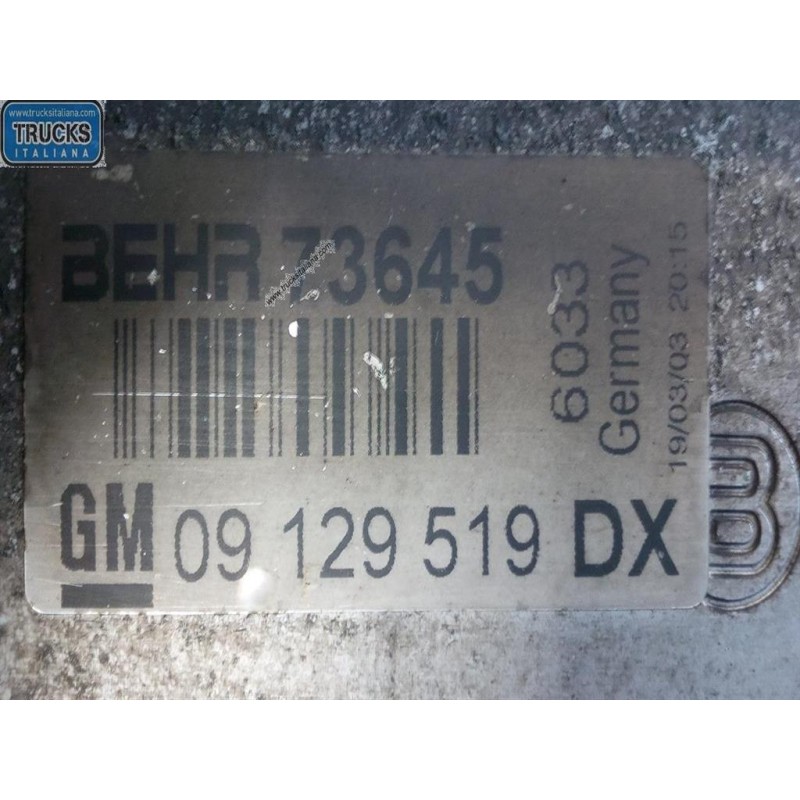 OPEL INTERCOOLERS HEAT RADIATOR  OPEL Astra G 1998>2004 used