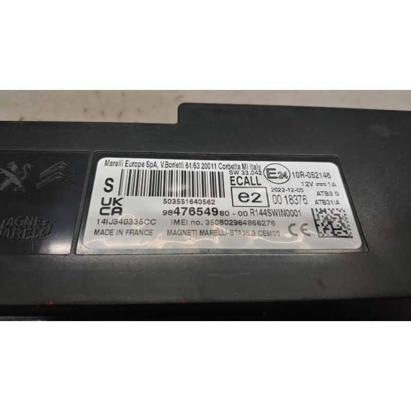 CITROEN VARIOUS CONTROL UNITS  CITROEN C5 Aircross 2022> used