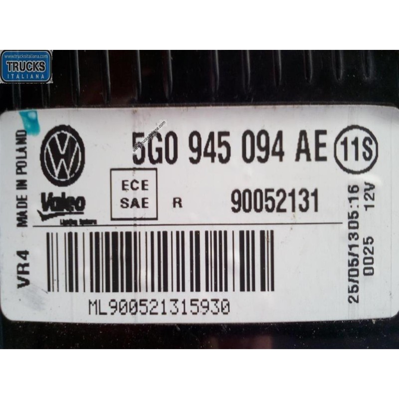 VOLKSWAGEN RIGHT REAR LIGHT ON BACK  VOLKSWAGEN Golf 7 2012>2016 used