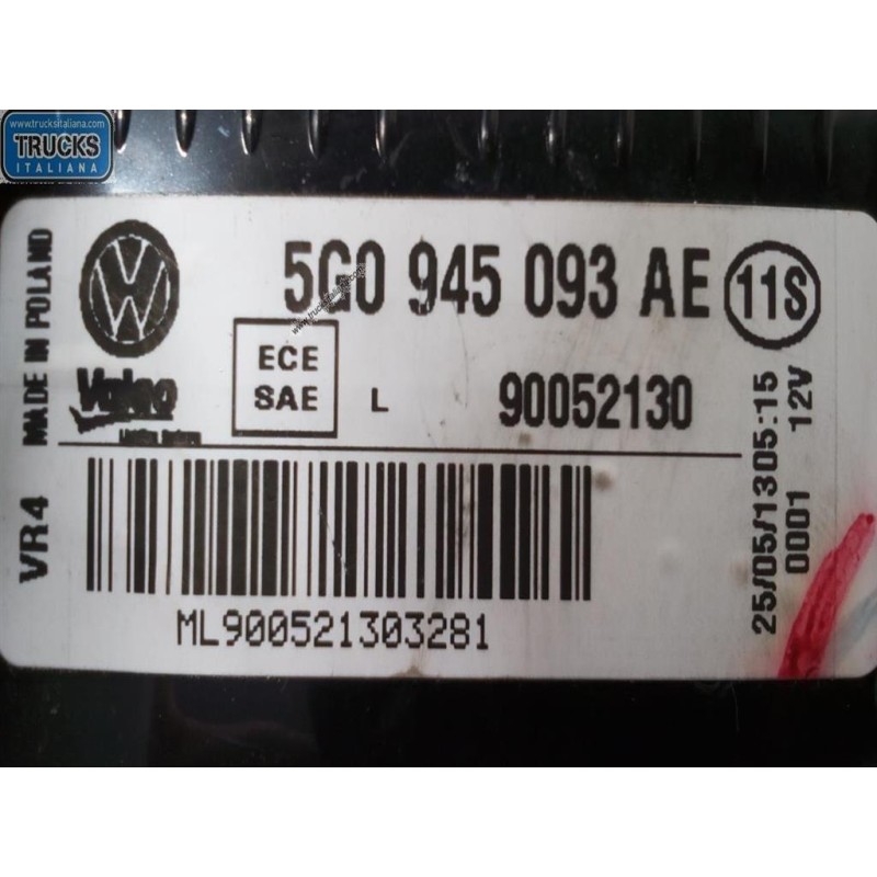 VOLKSWAGEN FARO POSTERIORE INTERNO SINISTRO VOLKSWAGEN Golf 7 2012>2016 usato