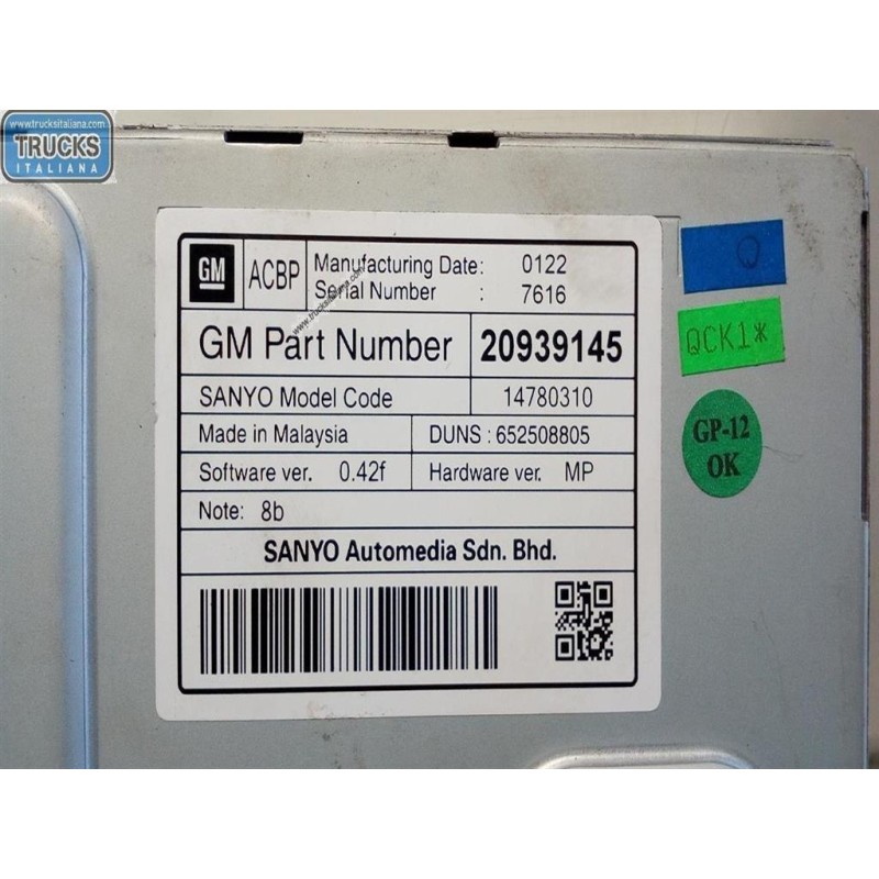 OPEL CAR RADIO OPEL Insignia 2009>2012 used