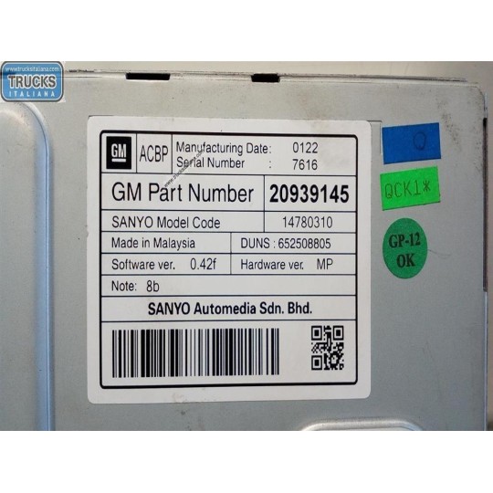 AUTORADIO OPEL Insignia 2009>2012 usato