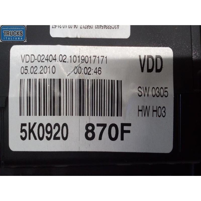 VOLKSWAGEN QUADRO STRUMENTI VOLKSWAGEN Golf 6 2008>2012 usato