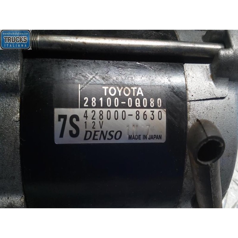 TOYOTA STARTER MOTOR TOYOTA Yaris 2008>2011 used