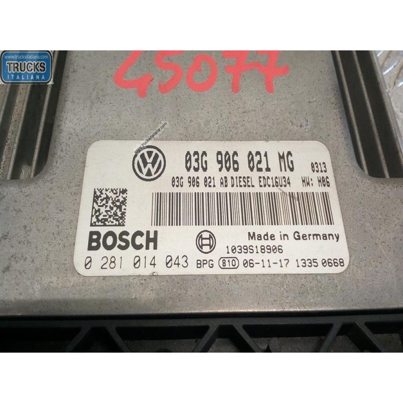 VOLKSWAGEN CENTRALINA MOTORE VOLKSWAGEN Touran 2007>2010 usato