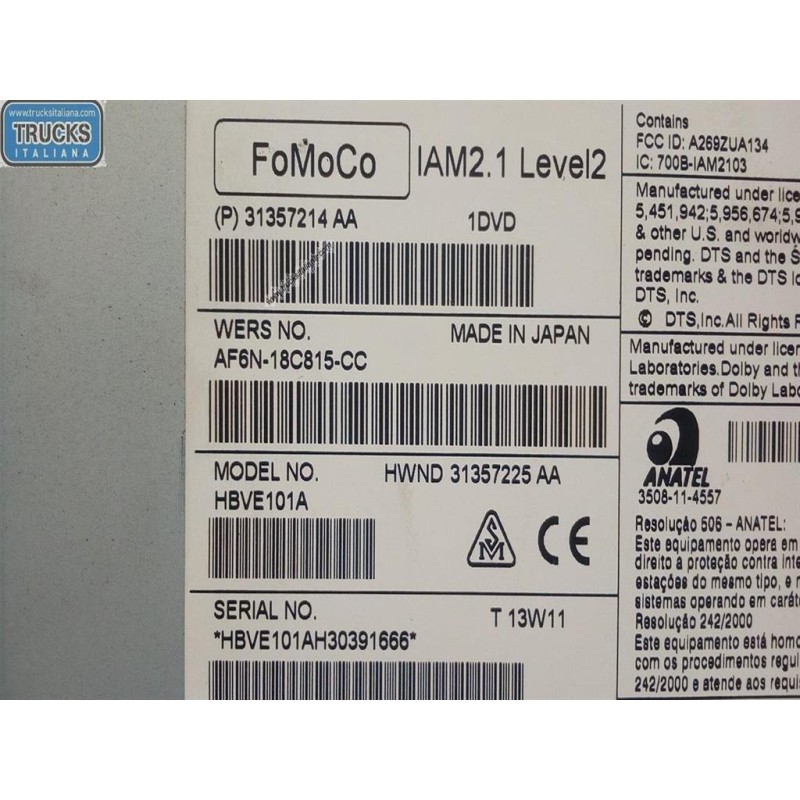 VOLVO AUTORADIO VOLVO V40 2012>2016 usato