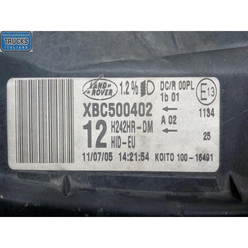LAND ROVER RIGHT HEADLIGHT XENO LAMP  LAND ROVER Discovery 2004>2009 used