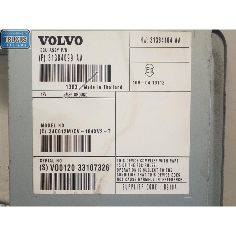 VOLVO VARIOUS CONTROL UNITS A  VOLVO V40 2012>2016 used