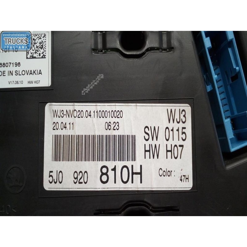 SKODA INSTRUMENT PANEL SKODA Roomster 2010>2015 used