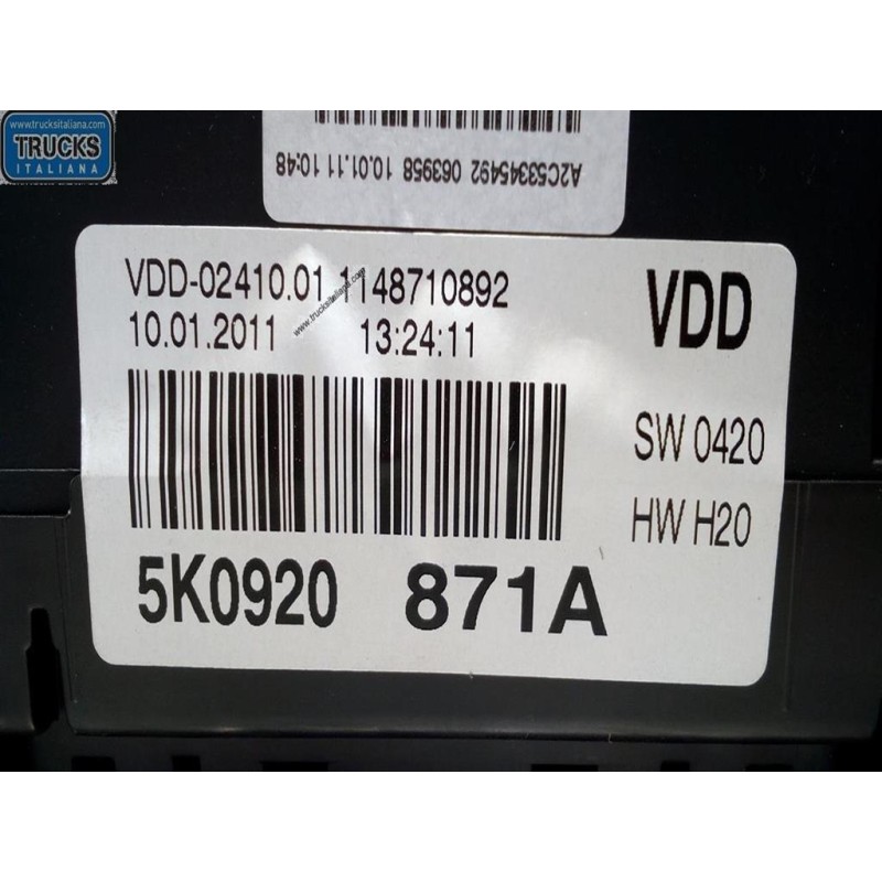 VOLKSWAGEN INSTRUMENT PANEL VOLKSWAGEN Golf 6 2008>2012 used