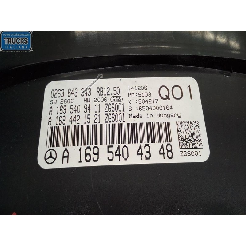 MERCEDES-BENZ QUADRO STRUMENTI MERCEDES-BENZ Classe A (W169) 2004>2008 usato