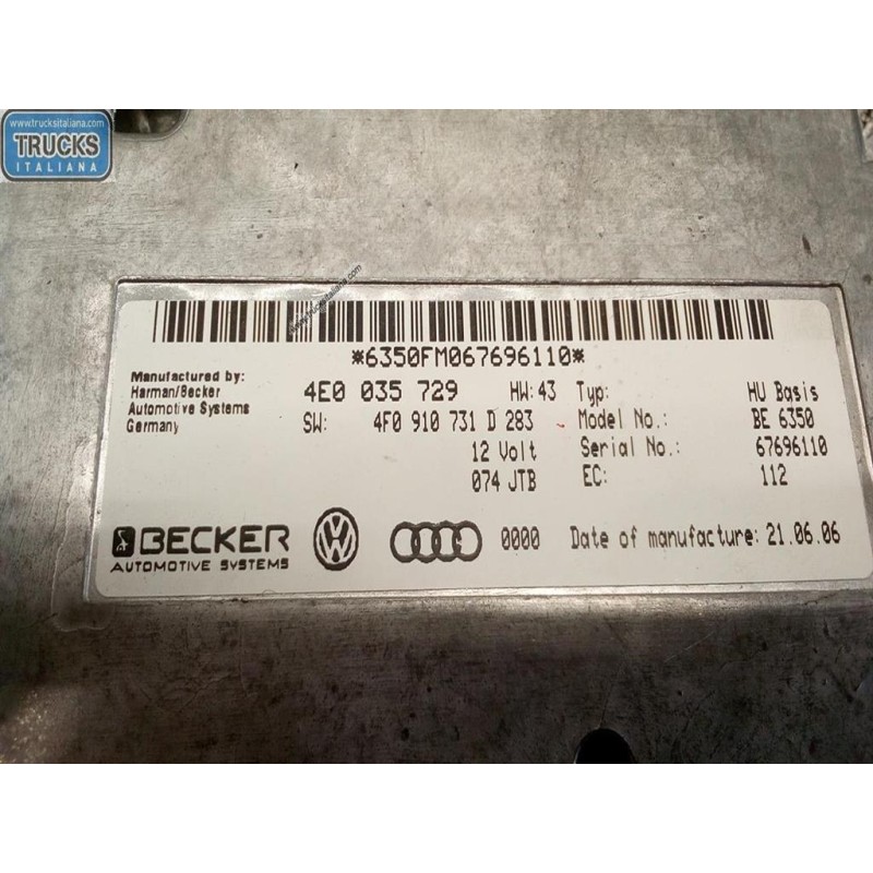 AUDI CENTRALINE VARIE AUDI A6 2004>2008 (C6) usato