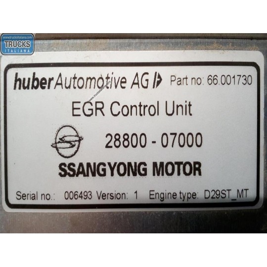 VARIOUS CONTROL UNITS  SSANGYONG Musso/MJ used