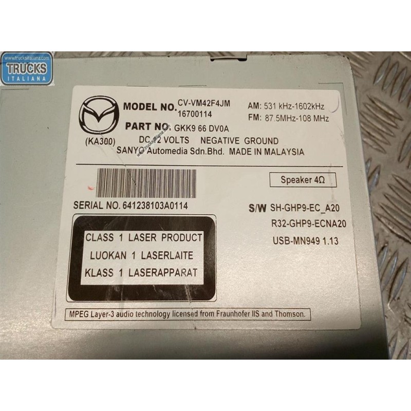 MAZDA NAVIGATION MAZDA Mazda6 2012> used