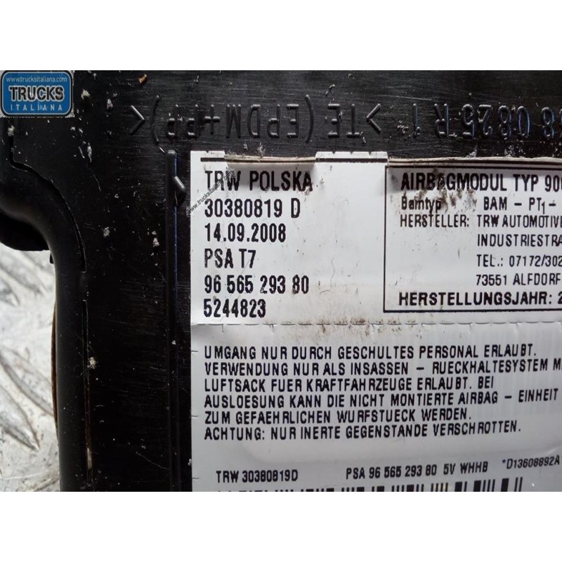 PEUGEOT AIR BAG LATERALE DESTRO PEUGEOT 308 2007>2011 usato