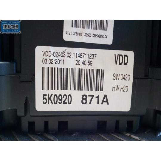 INSTRUMENT PANEL VOLKSWAGEN Golf 6 2008>2012 used