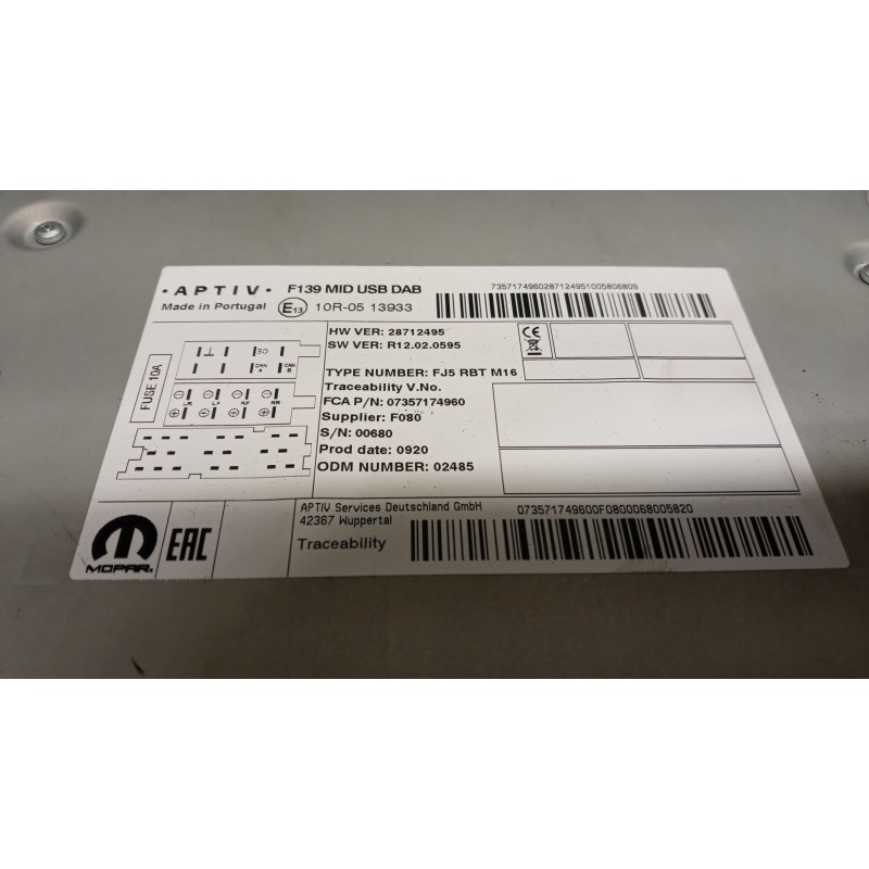 FIAT AUTORADIO FIAT Panda 2012> usato