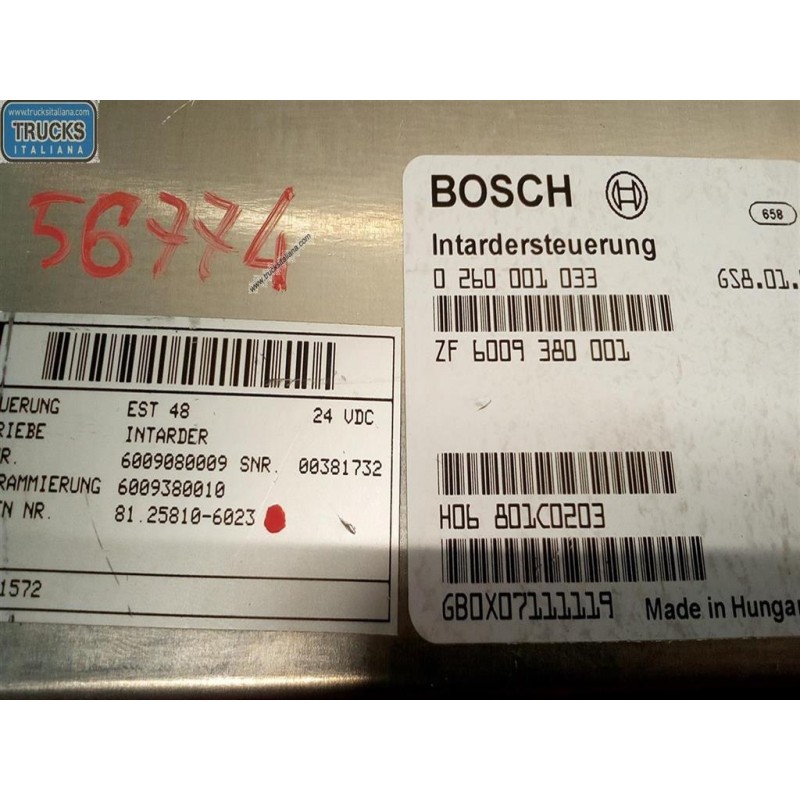 MAN CENTRALINE VARIE B MAN TGX  usato