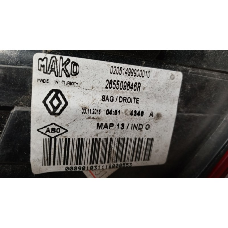 RENAULT FARO POSTERIORE ESTERNO DESTRO RENAULT Clio 2012>2016 usato