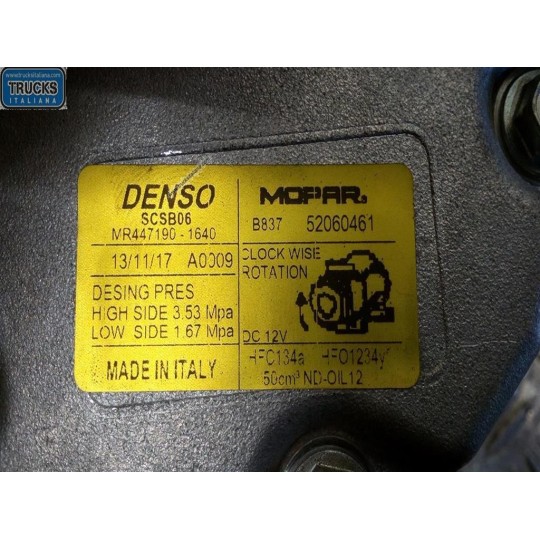 COMPRESSORE ARIA CONDIZIONATA FIAT Panda 2012> usato