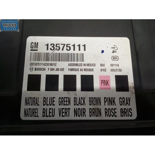 VARIOUS CONTROL UNITS A  OPEL Astra J 2009>2012 used